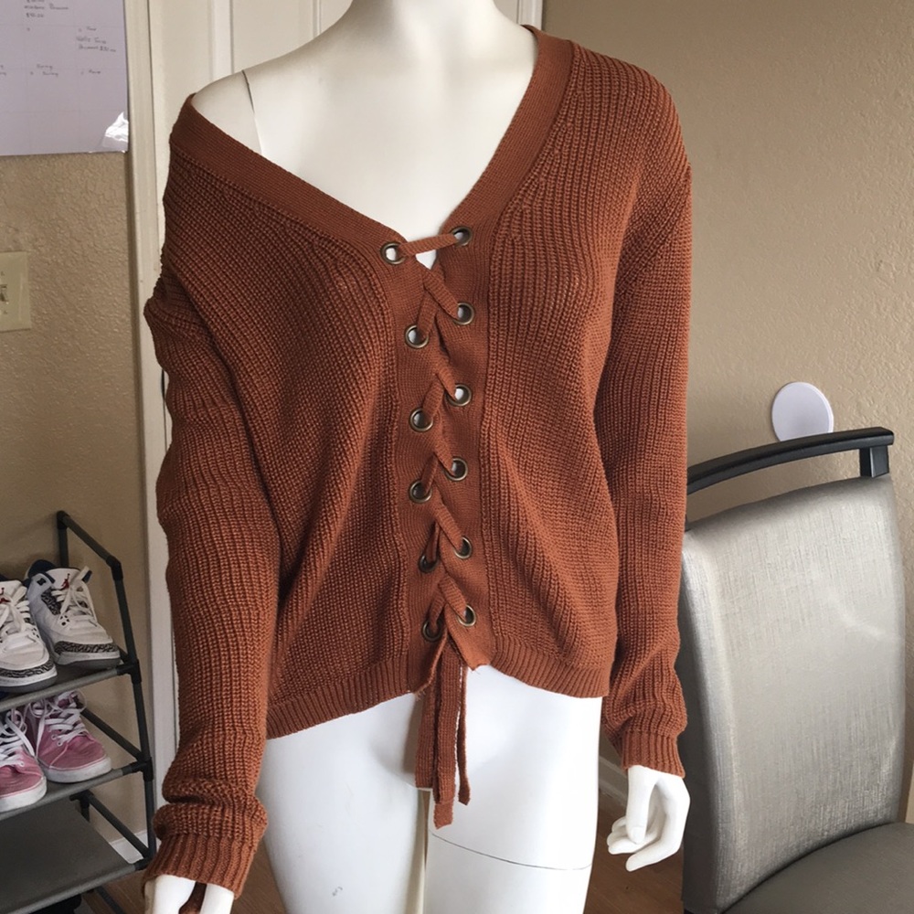 Knitted sweater shirt